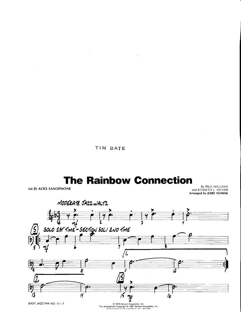 The Rainbow Connection score preview
