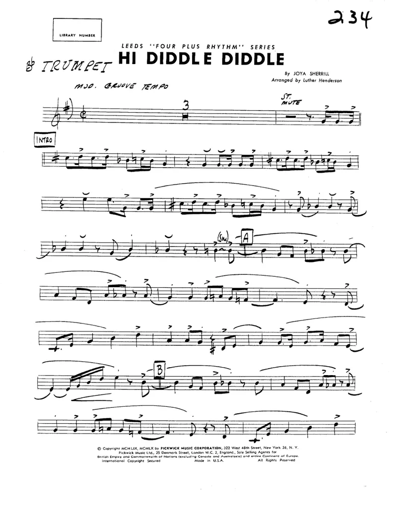 Hi Diddle Diddle score preview