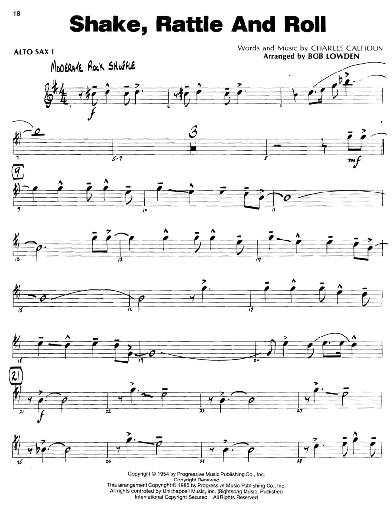 Shake, Rattle And Roll score preview