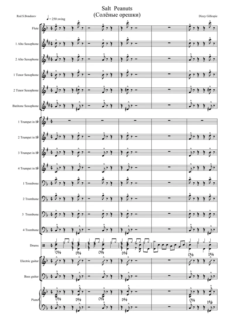 Salt Peanuts score preview