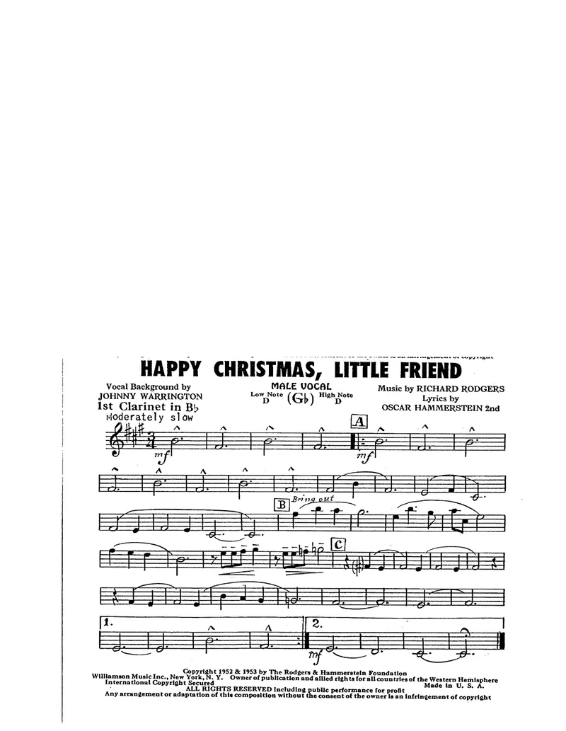 Happy Christmas, Little Friend score preview