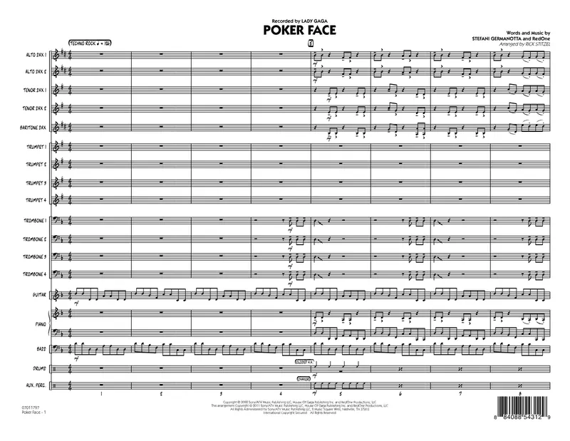 Poker Face score preview