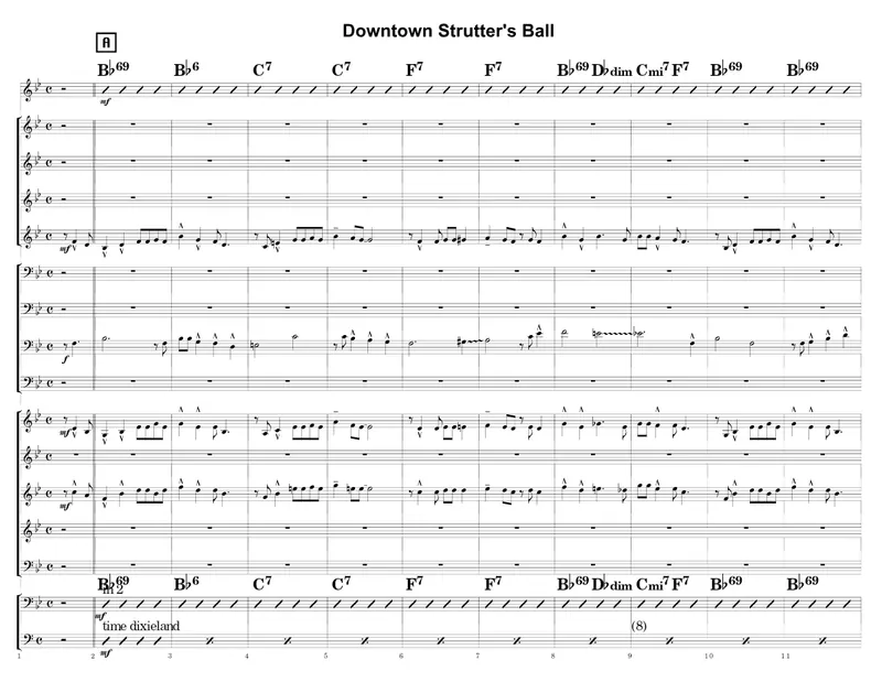 Downtown Strutters Ball score preview