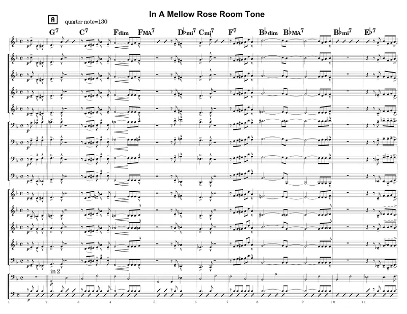 In A Mellow Rose Room Tone score preview