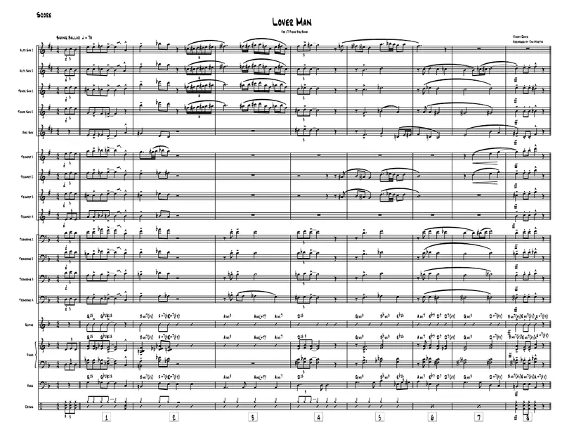 Lover Man score preview