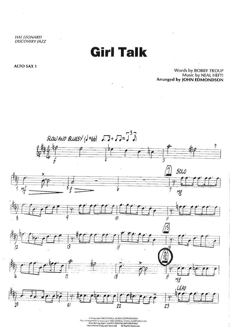 Girl Talk score preview