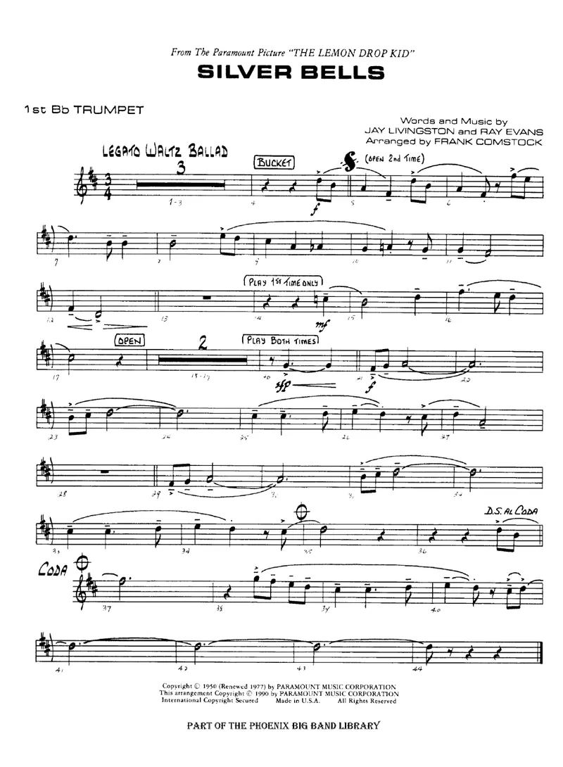 Silver Bells score preview