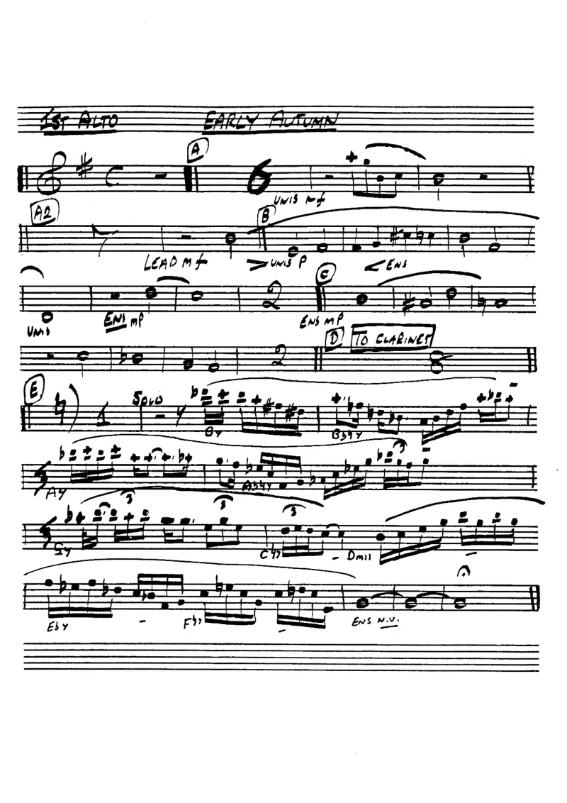 Early Autumn score preview