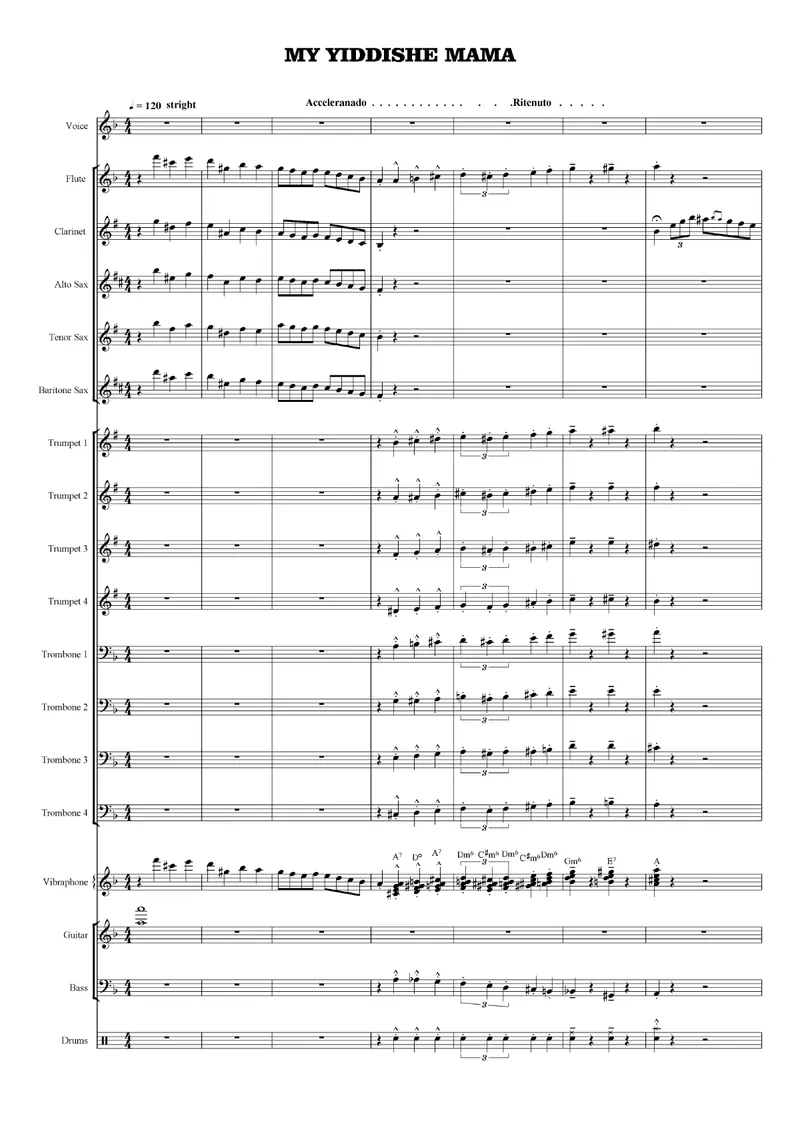 My Yiddishe Mama score preview