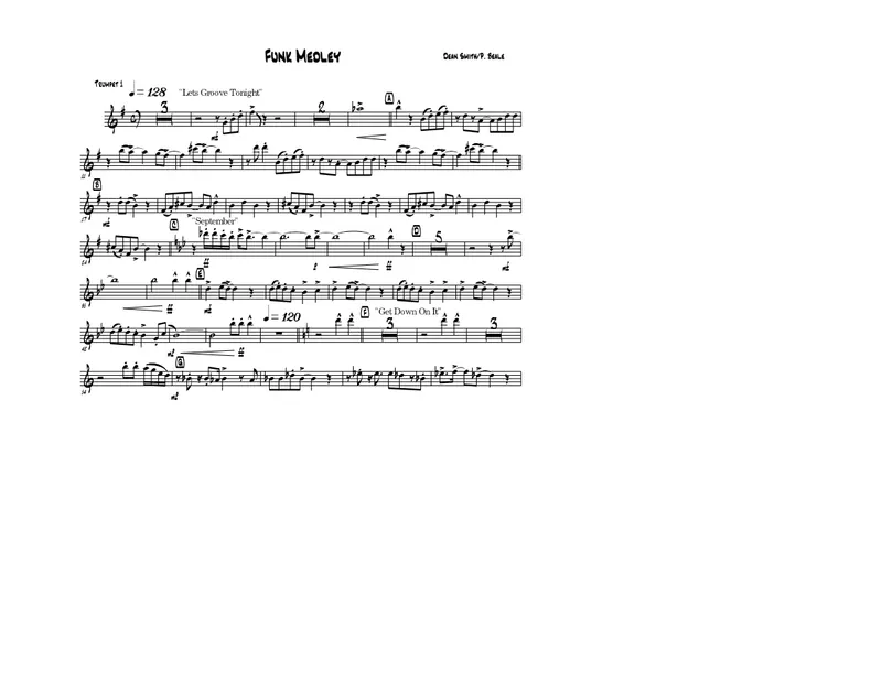 Funk Medley (D,Smith) score preview