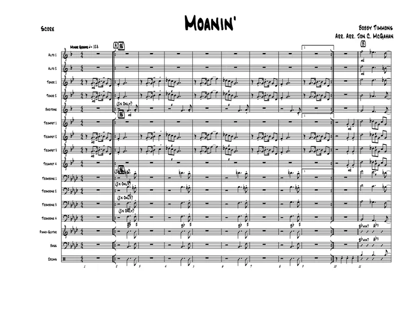 Moanin' score preview