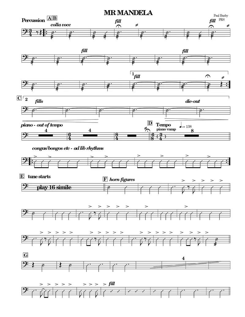 Mr.Mandela score preview