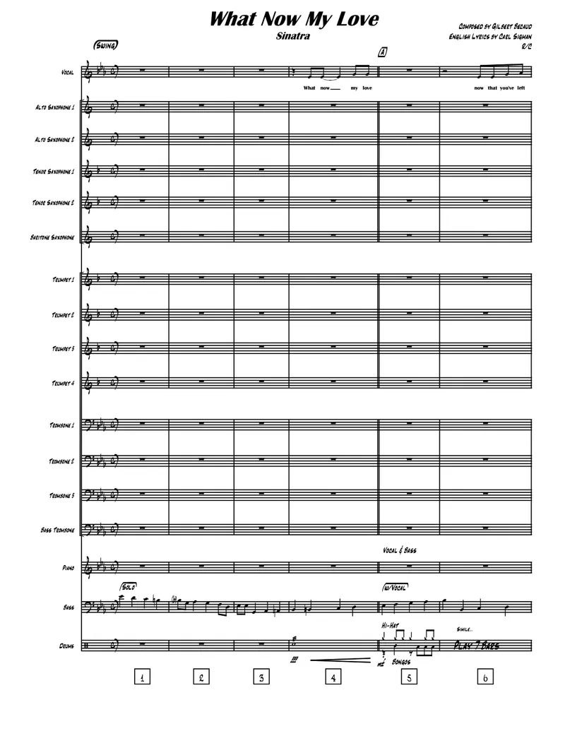 What Now My Love score preview