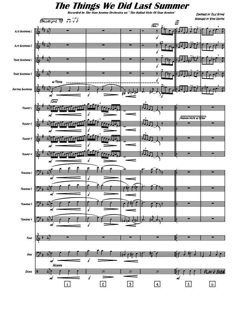 Things We Did Last Summer score preview