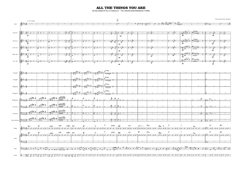 All The Things You Are score preview
