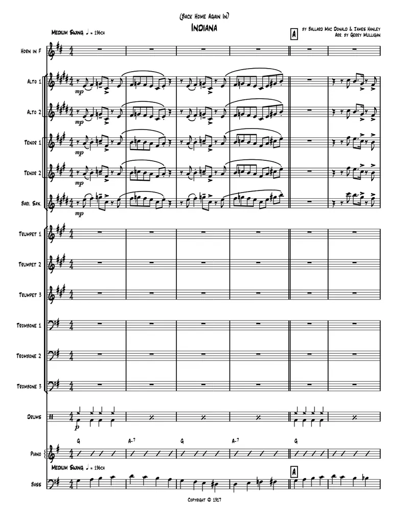 Indiana score preview
