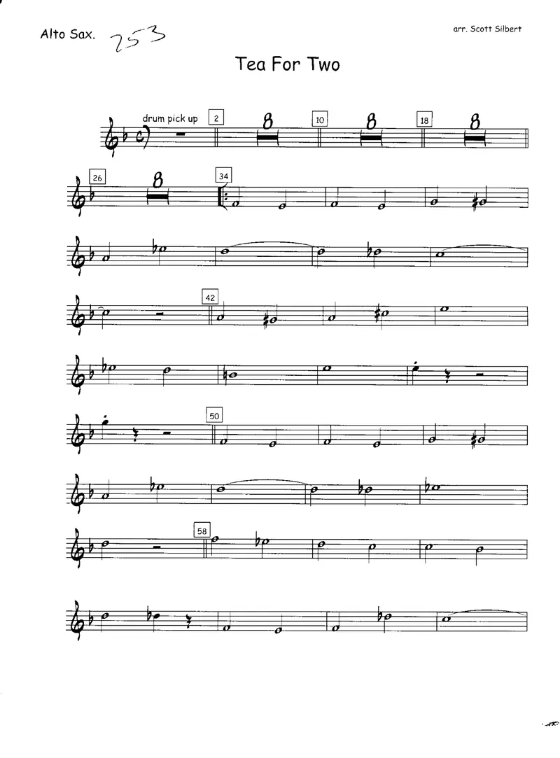 Tea For Two score preview