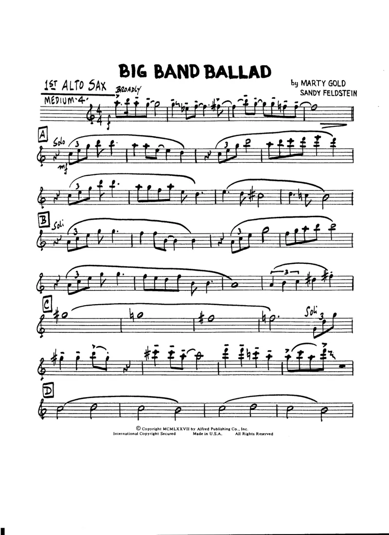 Big Band Ballad score preview