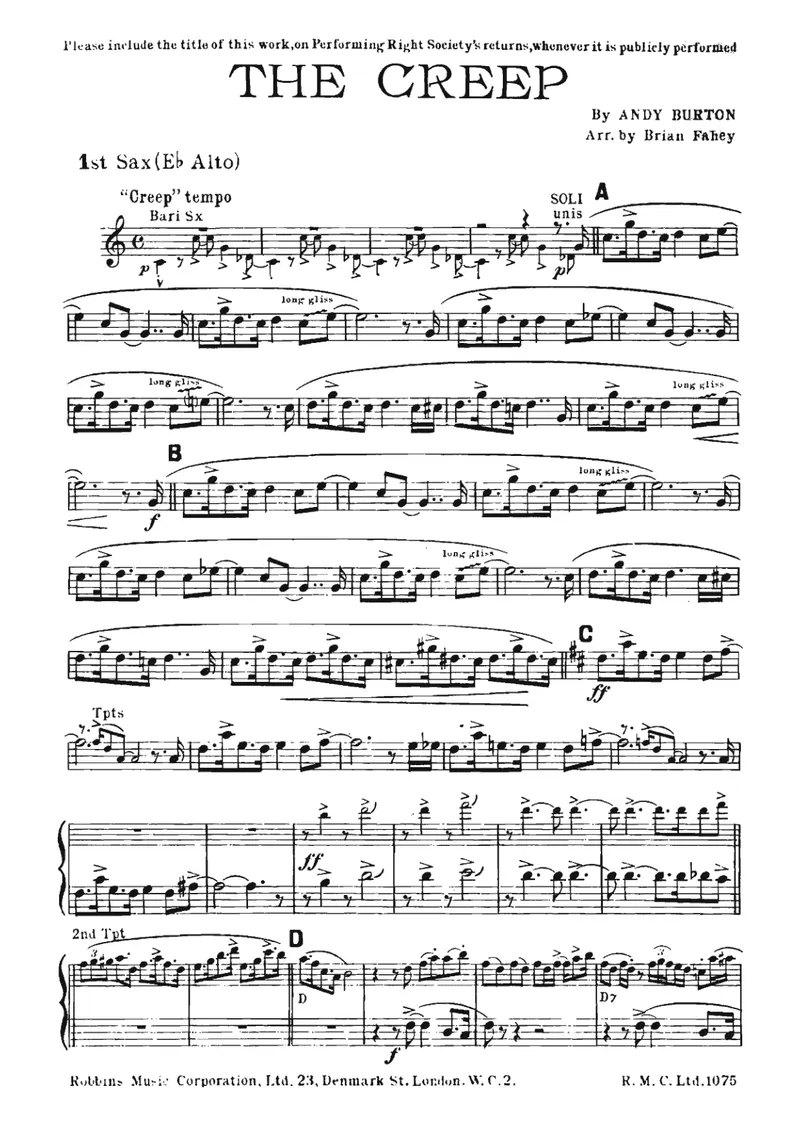 The Creep score preview