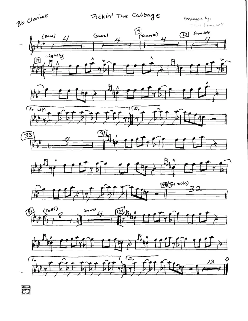 Pickin' The Cabbage score preview
