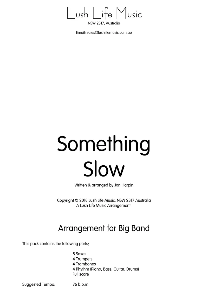 Something Slow score preview