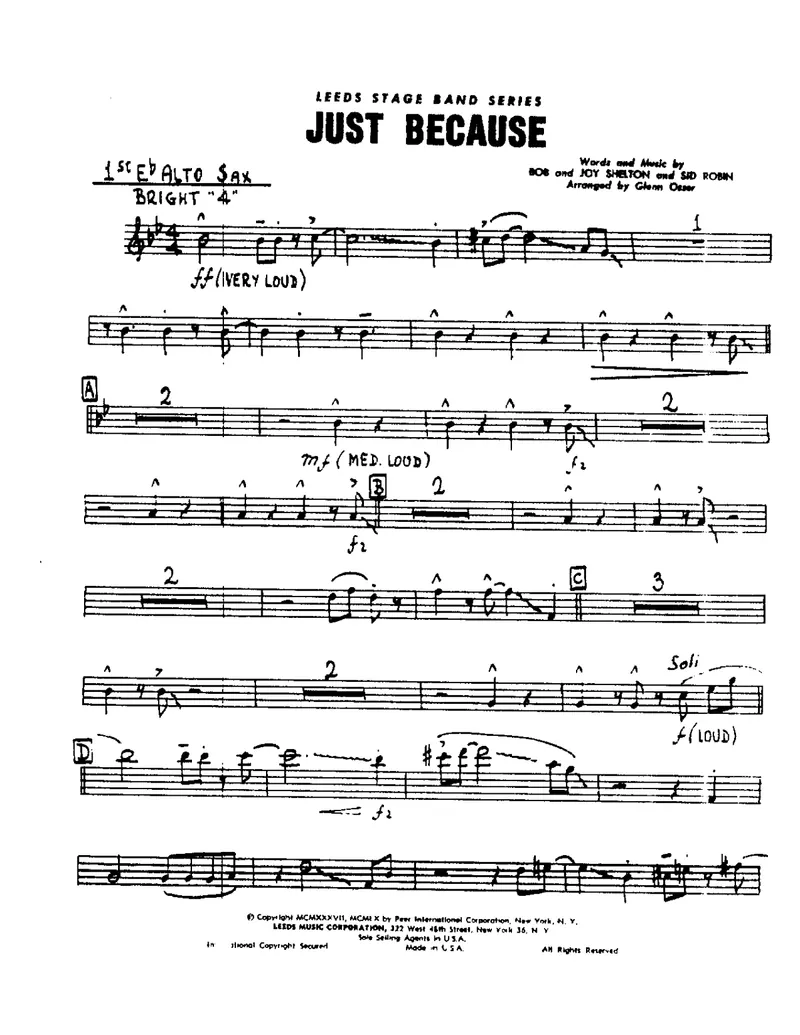 Just Because score preview