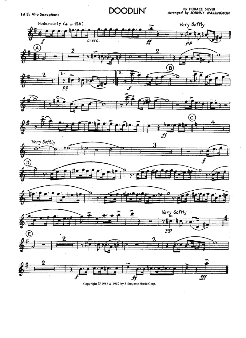 Doodlin' score preview
