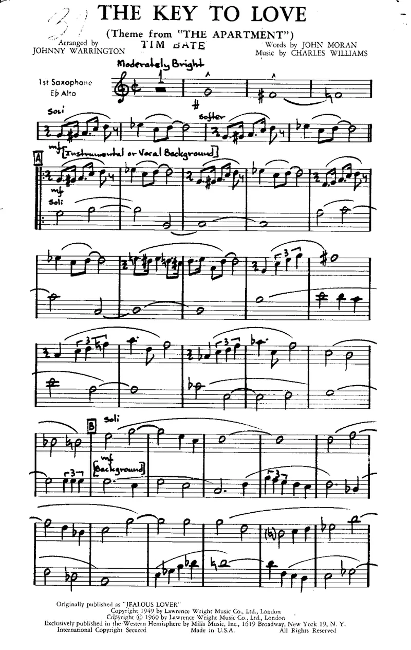 The Key To Love score preview