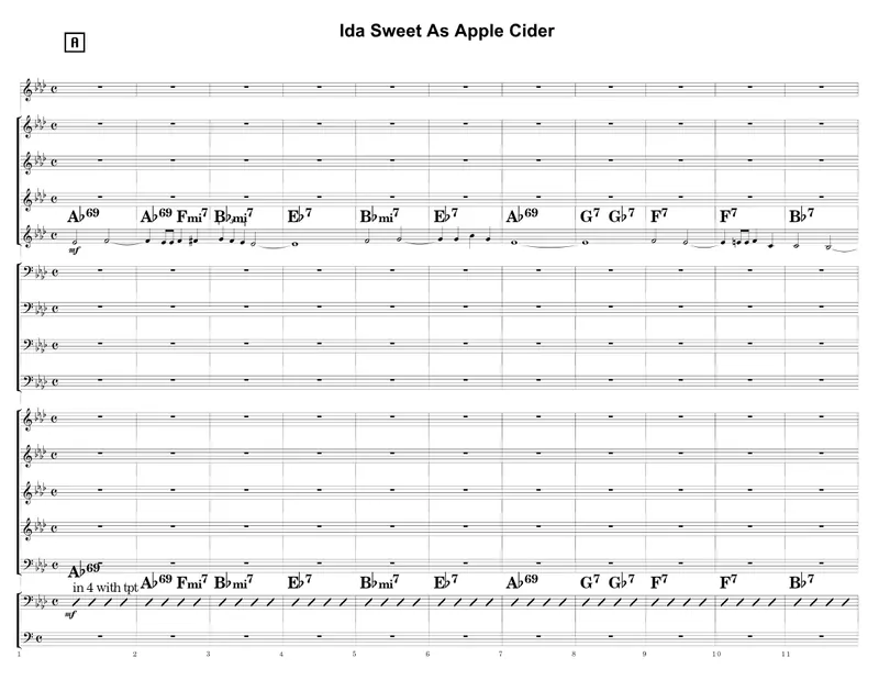 Ida,Sweet As Apple Cider score preview