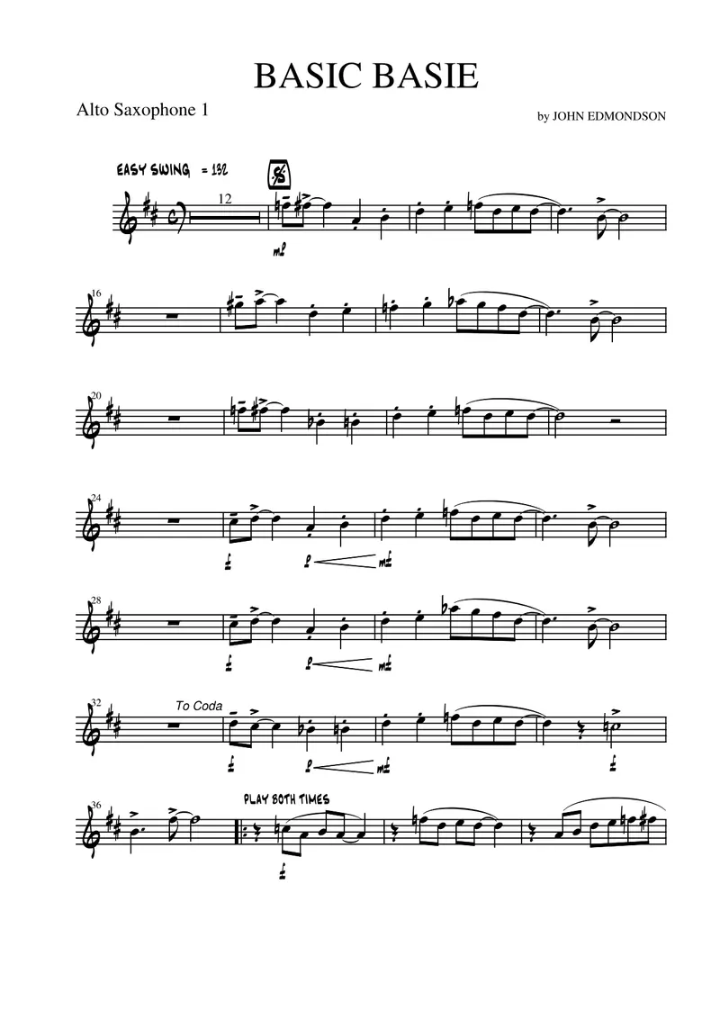 Basic Basie score preview