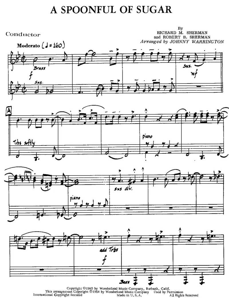 A Spoonful Of Sugar score preview