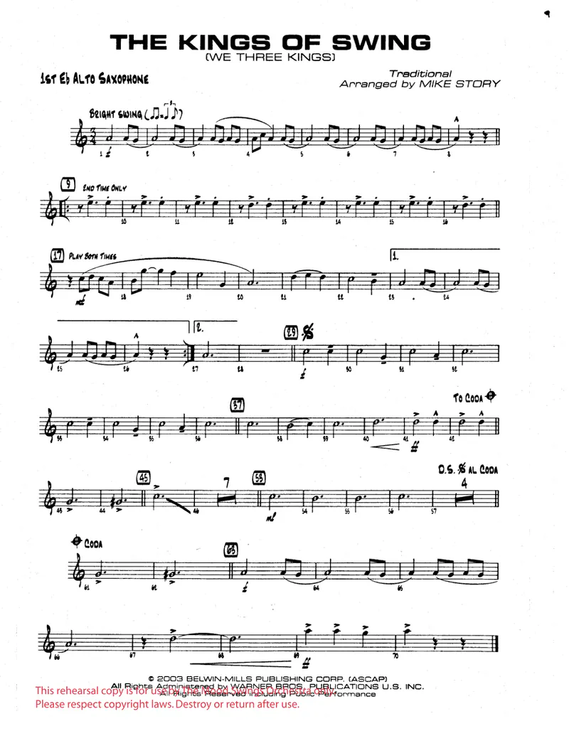 The Kings Of Swing score preview
