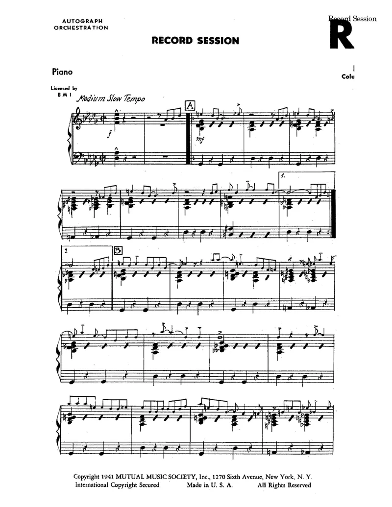 Record Session score preview
