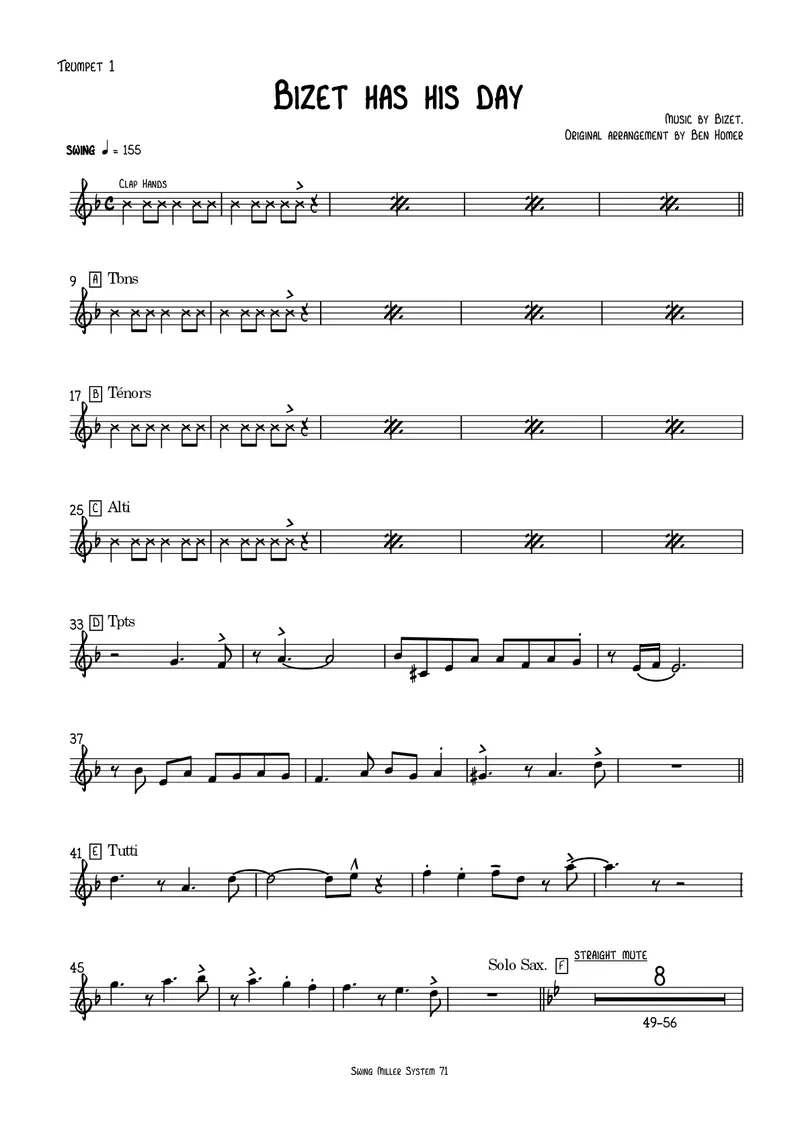 Bizet Has His Day score preview