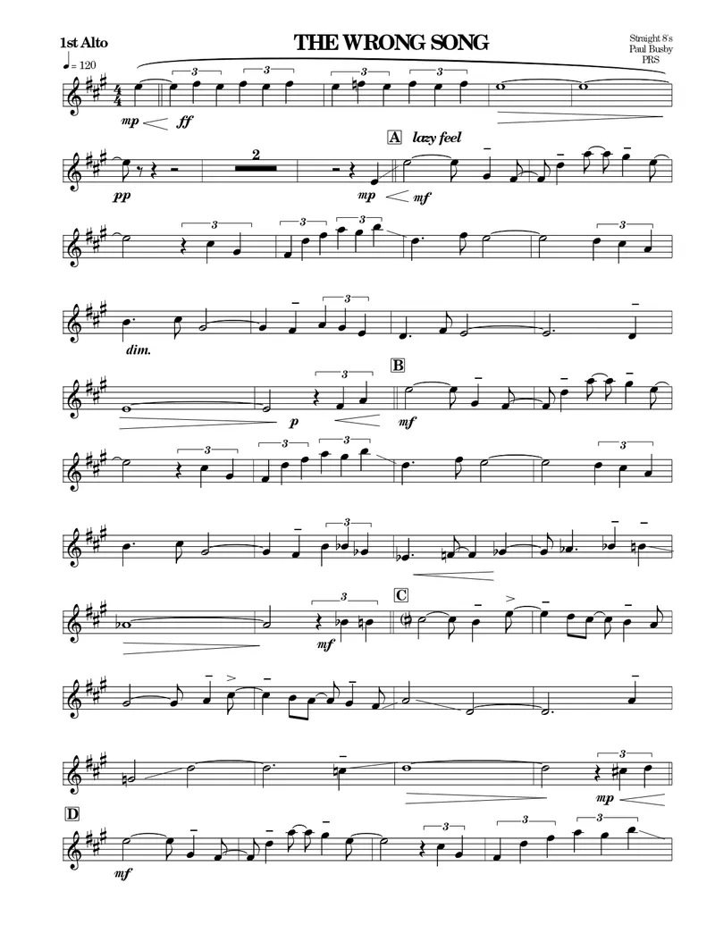 The Wrong Song score preview