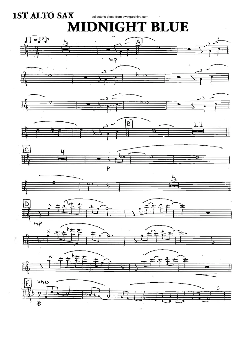 Midnight Blue score preview