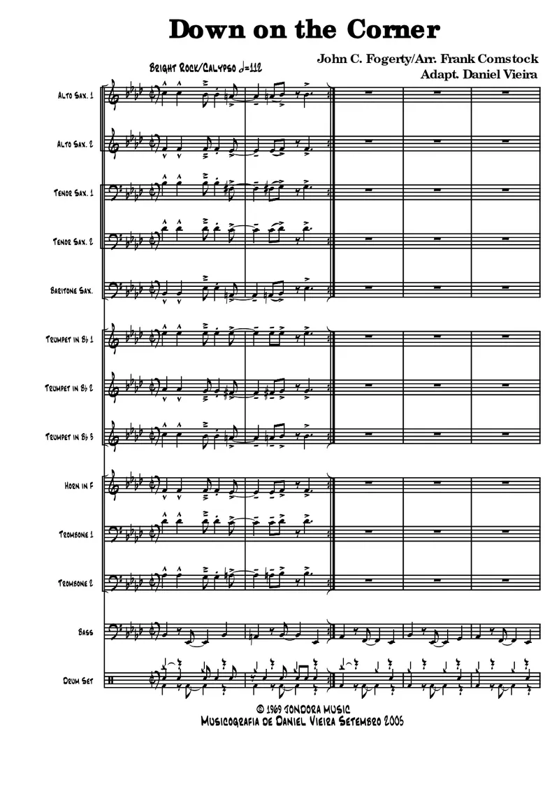 Down On The Corner score preview