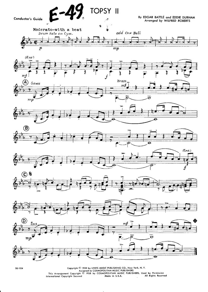 Topsy II score preview