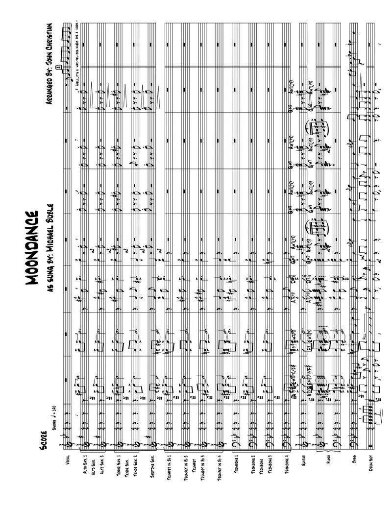 Moondance score preview