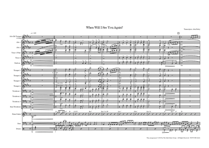 When Will I See You Again score preview