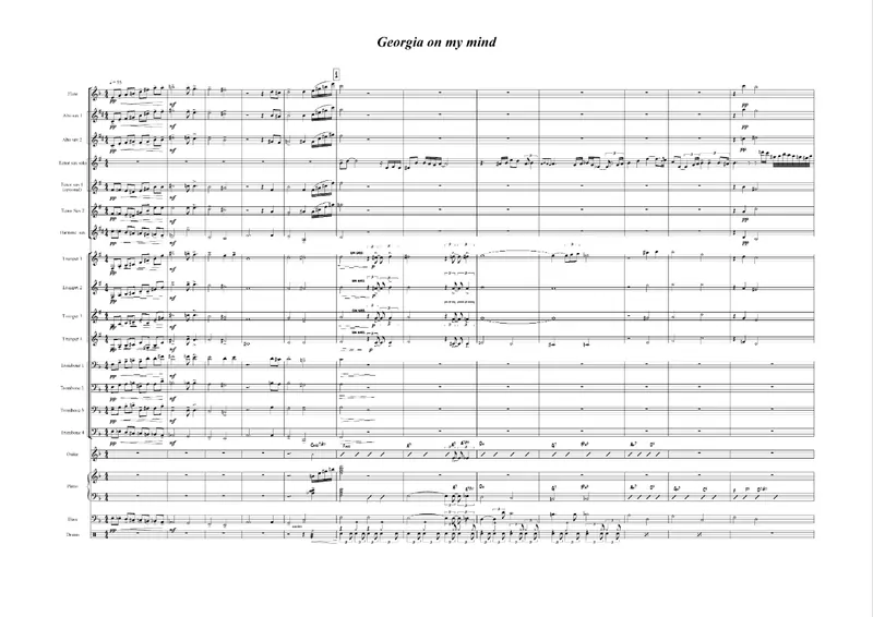 Georgia On My Mind score preview