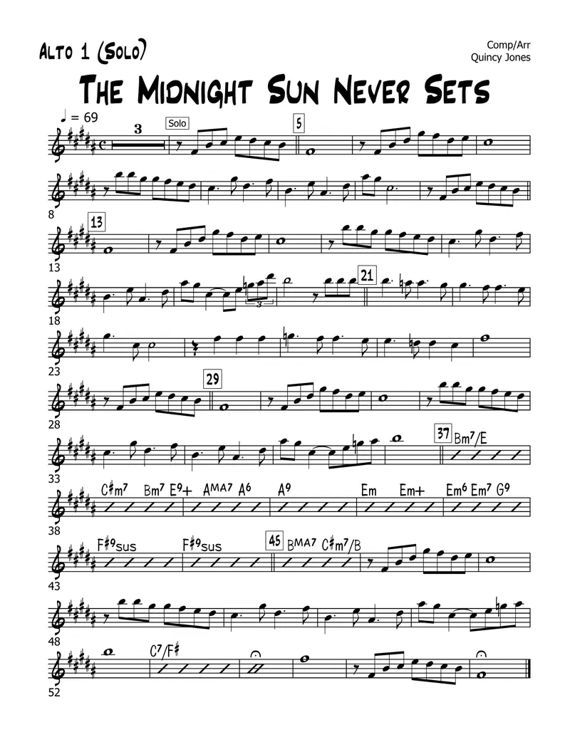 Midnight Sun Never Sets score preview