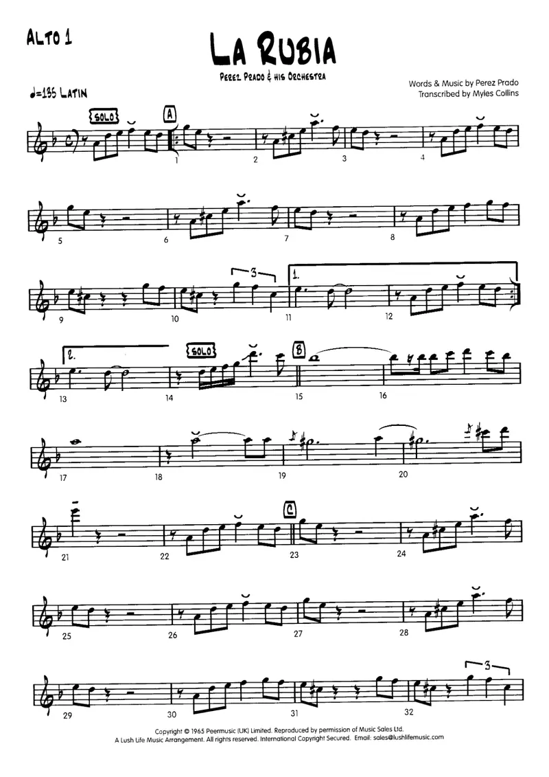 La Rubia score preview