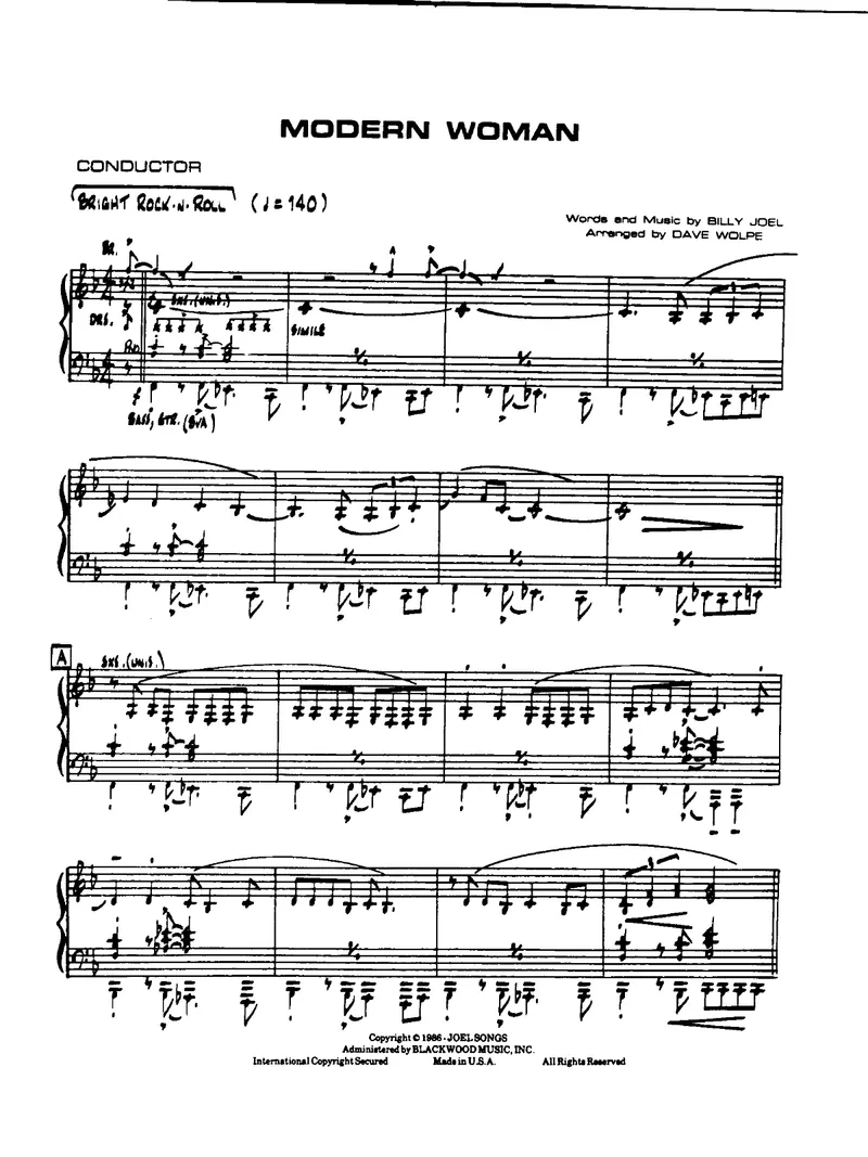 Modern Woman score preview