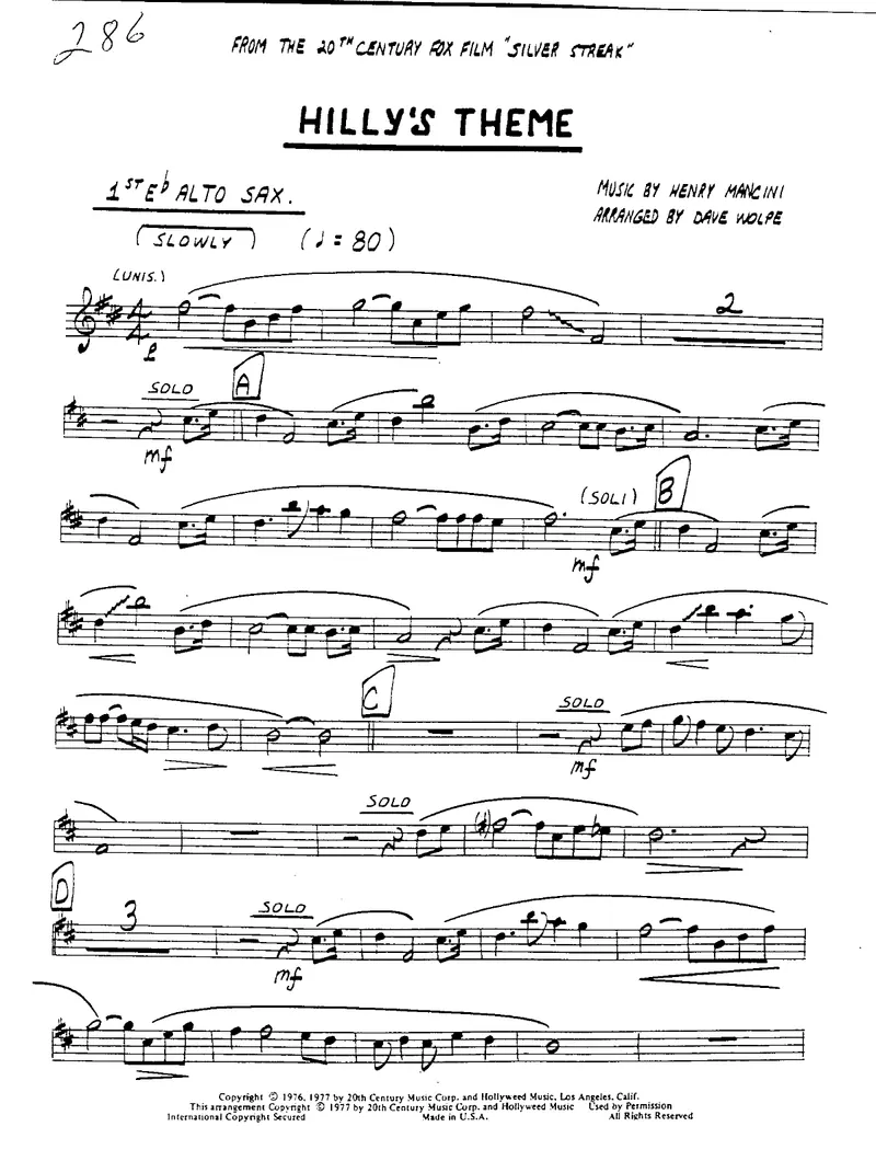 Hilly's Theme score preview