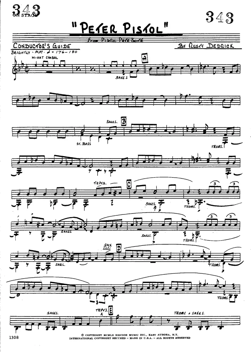 Peter Pistol score preview