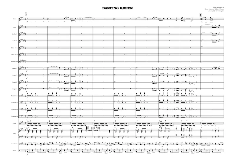 Dancing Queen score preview