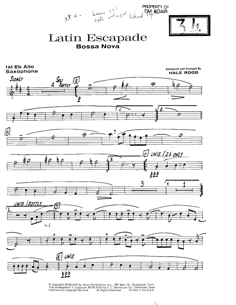Latin Escapade score preview