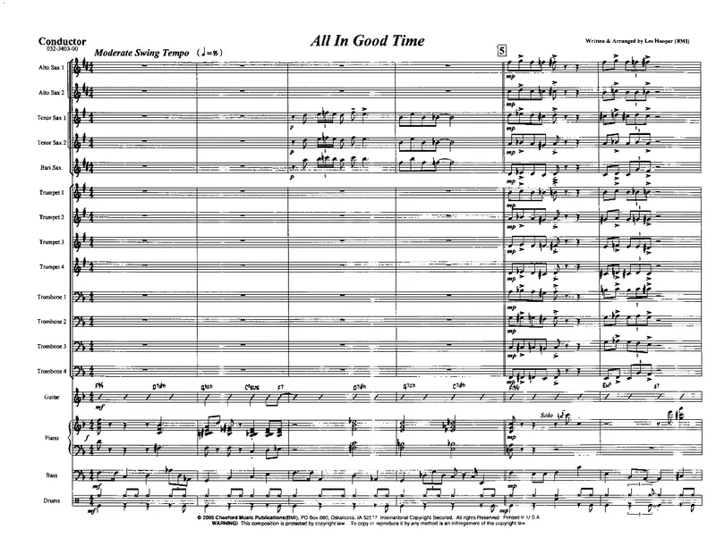 All In Good Time score preview