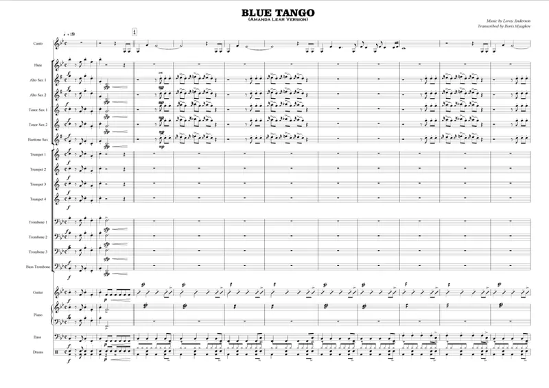 Blue Tango score preview